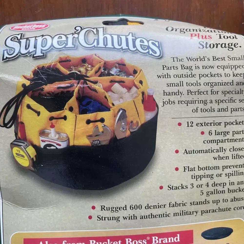 Vintage Bucket Boss Super Chutes Tool & Small Parts‎ Organizer Bag #25005 - Picture 5 of 6